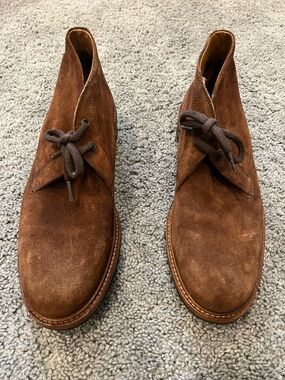 Suede Chukka Boots in Rich Brown - Men's Classic Lace-Up